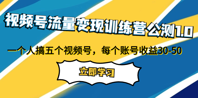 （7719期）视频号流量变现训练营公测1.0：一个人搞五个视频号，每个账号收益30-50插图