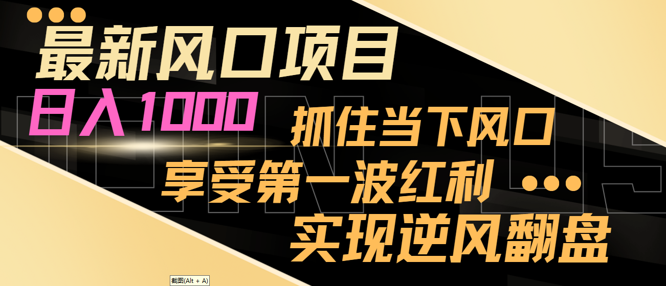 图片[1]-最新风口项目，日入过千，抓住当下风口，享受第一波红利，实现逆风翻盘-隆盛的微博