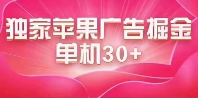 （7542期）最新苹果系统独家小游戏刷金 单机日入30-50 稳定长久吃肉玩法插图