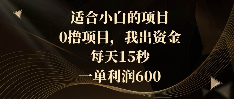 图片[1]-适合小白的项目，0撸项目，我出资金，每天15秒，一单利润600-隆盛的微博