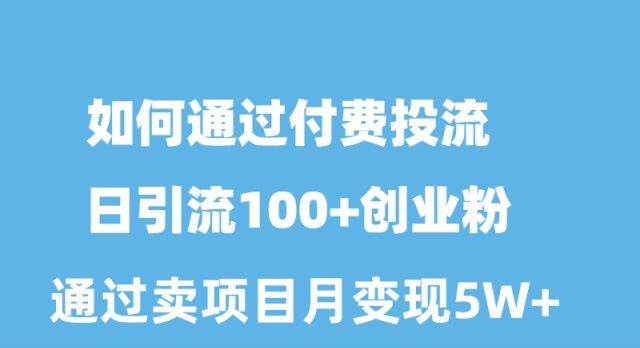 图片[1]-如何通过付费投流日引流100+创业粉月变现5W+-隆盛的微博