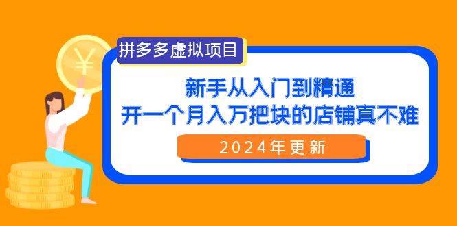 图片[1]-拼多多虚拟项目：入门到精通，开一个月入万把块的店铺 真不难（24年更新）-隆盛的微博