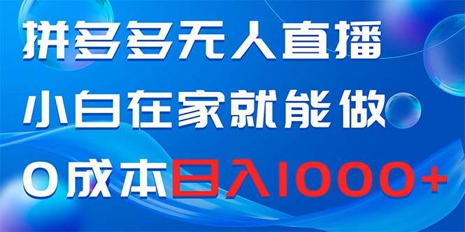 图片[1]-拼多多无人直播，小白在家就能做，0成本日入1000+-隆盛的微博