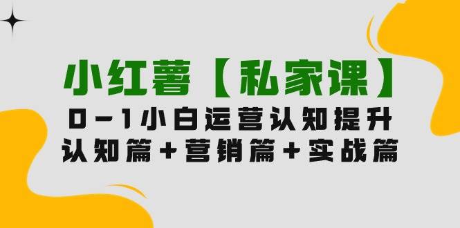 图片[1]-小红薯【私家课】0-1玩赚小红书内容营销，认知篇+营销篇+实战篇（11节课）-隆盛的微博