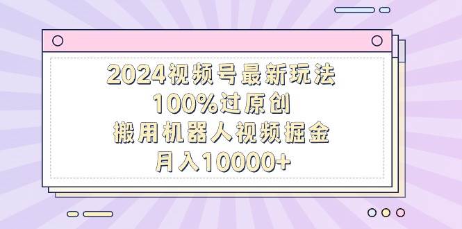 图片[1]-2024视频号最新玩法，100%过原创，搬用机器人视频掘金，月入10000+-隆盛的微博