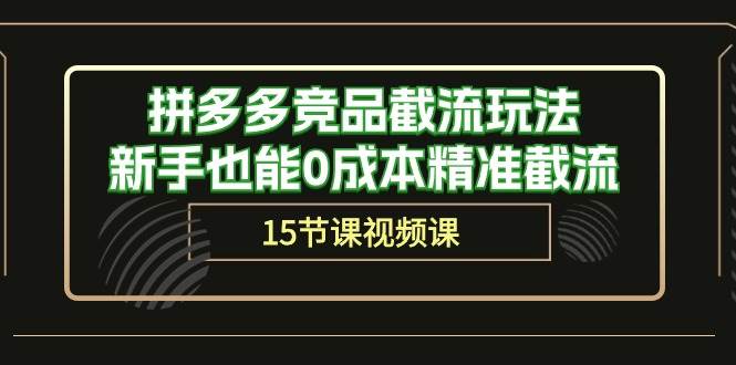 图片[1]-拼多多竞品截流玩法，新手也能0成本精准截流（15节课）-隆盛的微博