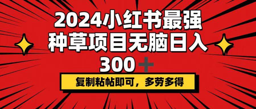 图片[1]-2024小红书最强种草项目，无脑日入300+，复制粘帖即可，多劳多得-隆盛的微博