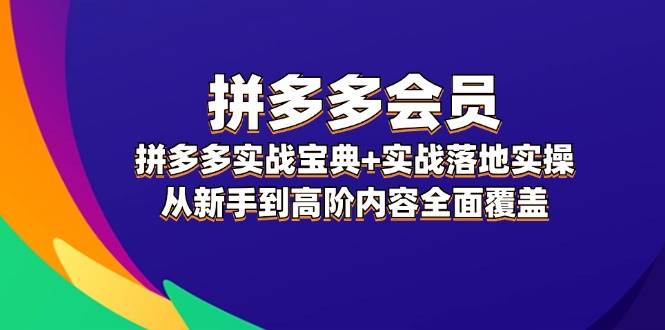 图片[1]-拼多多 会员，拼多多实战宝典+实战落地实操，从新手到高阶内容全面覆盖-隆盛的微博